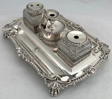 Georgian, George III, Silver Inkstand, Arms of Colby. London 1813/14 Joseph Craddock & William Ker Reid. 49.8 troy ounces.