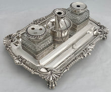 Georgian, George III, Silver Inkstand, Arms of Colby. London 1813/14 Joseph Craddock & William Ker Reid. 49.8 troy ounces.