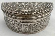Early 20th Century Burmese Shan States White Metal Lime Box.