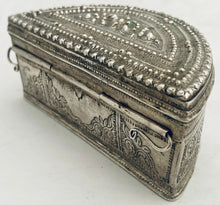 Early 20th Century Burmese Shan States White Metal Lime Box.