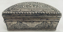 Early 20th Century Burmese Shan States White Metal Lime Box.