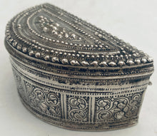 Early 20th Century Burmese Shan States White Metal Lime Box.