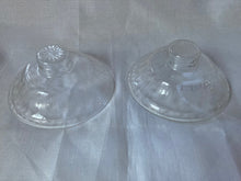 Early Victorian Pair of Naturalistic Comport Stands with Etched Glass Dishes. Elkington & Co. 1847.