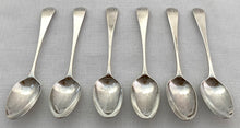 Georgian, George III, Six Silver Teaspoons. London 1798 Samuel Godbehere & Edward Wigan.  2.5 troy ounces.