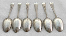 Georgian, George III, Six Silver Teaspoons. London 1798 Samuel Godbehere & Edward Wigan.  2.5 troy ounces.