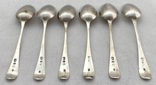 Georgian, George III, Six Silver Teaspoons. London 1798 Samuel Godbehere & Edward Wigan.  2.5 troy ounces.