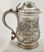 Georgian, George II, Silver Lidded Tankard. London 1759 Robert Albin Cox. 24 troy ounces.