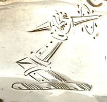 Victorian Pair of Crested Silver Salts. London 1856 Henry Holland. 6 troy ounces.