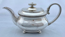 Georgian, George IV, Silver Teapot. Newcastle 1830 Thomas Wheatley. 17.5 troy ounces