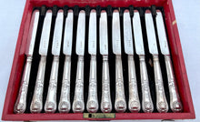 Georgian, George IV, Cased Silver Kings Pattern Dessert Service for Twelve. Sheffield 1822 -1826.