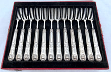 Georgian, George IV, Cased Silver Kings Pattern Dessert Service for Twelve. Sheffield 1822 -1826.