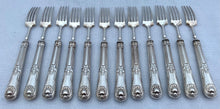 Georgian, George IV, Cased Silver Kings Pattern Dessert Service for Twelve. Sheffield 1822 -1826.
