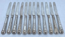 Georgian, George IV, Cased Silver Kings Pattern Dessert Service for Twelve. Sheffield 1822 -1826.