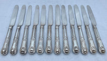 Georgian, George IV, Cased Silver Kings Pattern Dessert Service for Twelve. Sheffield 1822 -1826.