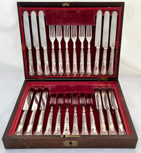 William IV Cased Silver King's Pattern Dessert Knives & Forks for Twelve. Birmingham 1832 George Unite.