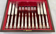 William IV Cased Silver King's Pattern Dessert Knives & Forks for Twelve. Birmingham 1832 George Unite.