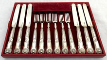 William IV Cased Silver King's Pattern Dessert Knives & Forks for Twelve. Birmingham 1832 George Unite.