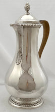 Georgian, George III, Silver Hot Water Jug. London 1774 Andrew Fogelberg. 15.6 troy ounces.