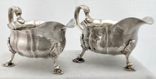 Georgian, George II, Pair of Silver Sauce Boats. London 1741 John Pollock. 27 troy ounces.