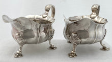 Georgian, George II, Pair of Silver Sauce Boats. London 1741 John Pollock. 27 troy ounces.
