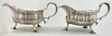 Georgian, George II, Pair of Silver Sauce Boats. London 1741 John Pollock. 27 troy ounces.
