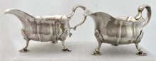 Georgian, George II, Pair of Silver Sauce Boats. London 1741 John Pollock. 27 troy ounces.