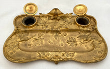 Late 19th Century French Gilt Bronze Aesthetic Desk Set, After E. Gros.
