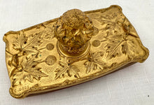 Late 19th Century French Gilt Bronze Aesthetic Desk Set, After E. Gros.