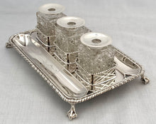 Georgian, George III, Silver Inkstand. London 1762 Edward Aldridge I & Edward Aldridge II. 12.9 troy ounces.