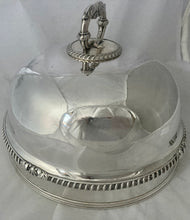 Early Victorian Silver Plated & Crested Game Meat Dome. Matthew Boulton, circa 1850.
