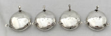 Georgian, George III, Four Crested Silver Salts. London 1780 Charles Hougham. 4.5 troy ounces.