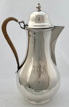 Edwardian Silver Hot Water Jug. London 1906 Goldsmiths & Silversmiths Co. 13.9 troy ounces.