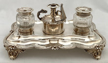 William IV Silver Inkstand. London 1834 Joseph Angell I & John Angell I. 16 troy ounces.