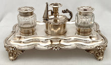 William IV Silver Inkstand. London 1834 Joseph Angell I & John Angell I. 16 troy ounces.