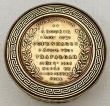 Early 19th Century Admiral Lord Nelson Circular Brass Snuff Box with Battle Honours.