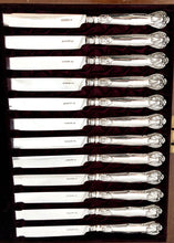 William IV King's Husk Pattern Silver Dessert Knives & Forks for Twelve. Sheffield 1834 George Hardisty.