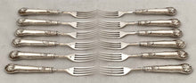 William IV King's Husk Pattern Silver Dessert Knives & Forks for Twelve. Sheffield 1834 George Hardisty.