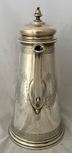 Georgian, George II, Silver Coffee Pot Crested for Baron Monson. London 1731 Thomas Tearle. 29.7 troy ounces.
