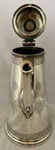 Georgian, George II, Silver Coffee Pot Crested for Baron Monson. London 1731 Thomas Tearle. 29.7 troy ounces.