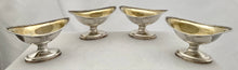 Georgian, George III, Four Silver Pedestal Salts. London 1797 Robert & David Hennell. 9 troy ounces.
