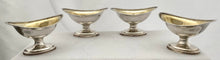 Georgian, George III, Four Silver Pedestal Salts. London 1797 Robert & David Hennell. 9 troy ounces.