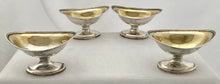 Georgian, George III, Four Silver Pedestal Salts. London 1797 Robert & David Hennell. 9 troy ounces.