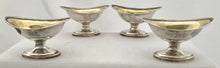 Georgian, George III, Four Silver Pedestal Salts. London 1797 Robert & David Hennell. 9 troy ounces.
