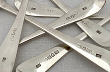 Georgian, George III, Twelve Silver Tablespoons, Crest of Blofeld. London 1787, Hester Bateman. 23.5 troy ounces.