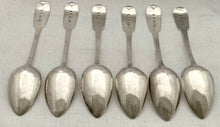 Georgian, George III, Six Silver Teaspoons. Newcastle, Thomas Watson. 2.4 troy ounces.