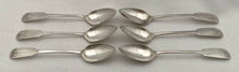 Georgian, George III, Six Silver Teaspoons. Newcastle, Thomas Watson. 2.4 troy ounces.
