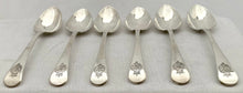 The Royal Miners Regiment, Six George III Silver Regimental Spoons. London 1811 Joseph Ash. 7.7 troy ounces.