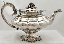 Silver Tea & Coffee Set Presented by King William IV Upon Launching the Miniature Frigate The Royal Adelaide. London 1833 Atkins & Somersall. 76 troy ounces.