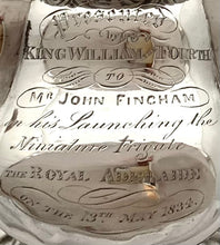Silver Tea & Coffee Set Presented by King William IV Upon Launching the Miniature Frigate The Royal Adelaide. London 1833 Atkins & Somersall. 76 troy ounces.