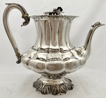 Silver Tea & Coffee Set Presented by King William IV Upon Launching the Miniature Frigate The Royal Adelaide. London 1833 Atkins & Somersall. 76 troy ounces.